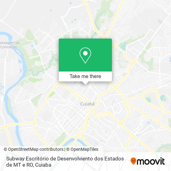 Subway Escritório de Desenvolviento dos Estados de MT e RO map