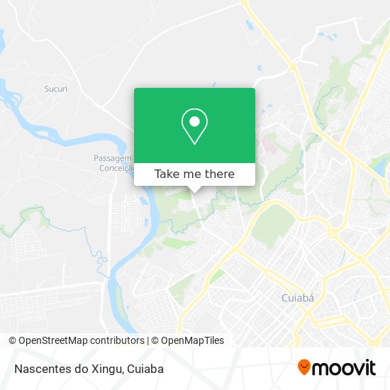 Nascentes do Xingu map