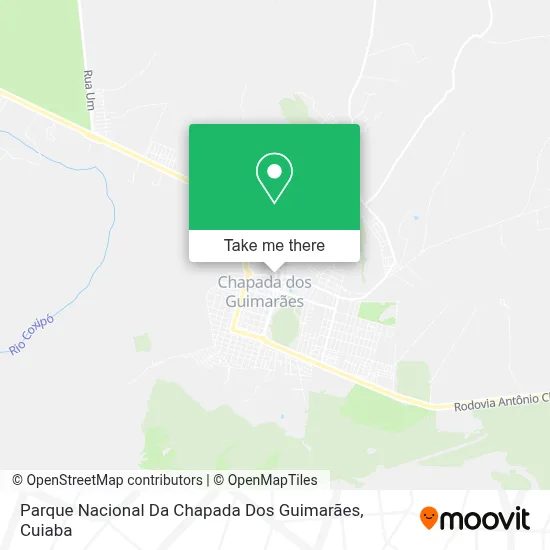 Parque Nacional Da Chapada Dos Guimarães map