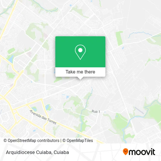 Arquidiocese Cuiaba map
