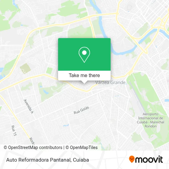 Auto Reformadora Pantanal map
