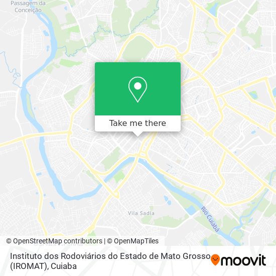 Mapa Instituto dos Rodoviários do Estado de Mato Grosso (IROMAT)