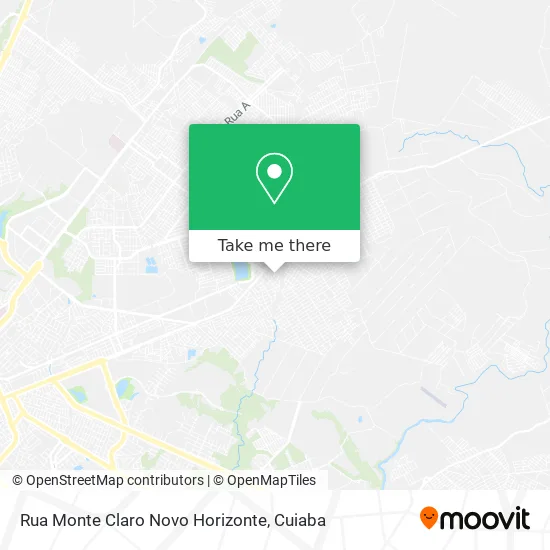 Rua Monte Claro Novo Horizonte map