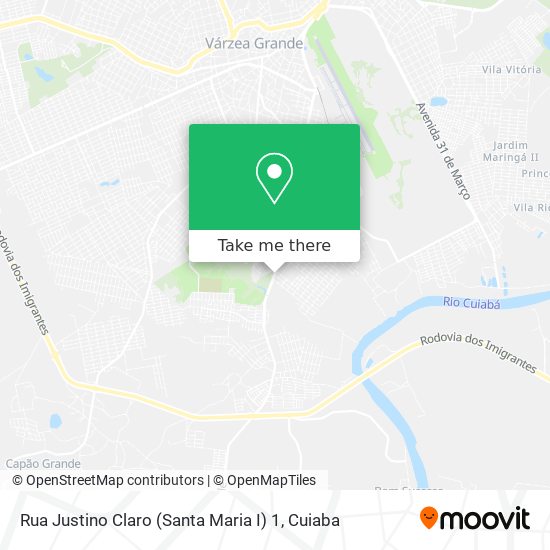 Rua Justino Claro (Santa Maria I) 1 map
