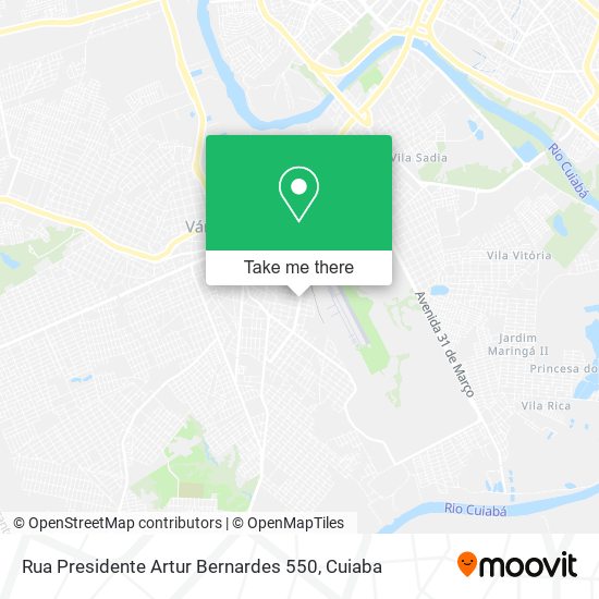 Rua Presidente Artur Bernardes 550 map