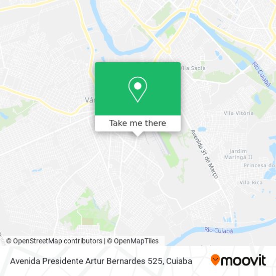 Mapa Avenida Presidente Artur Bernardes 525
