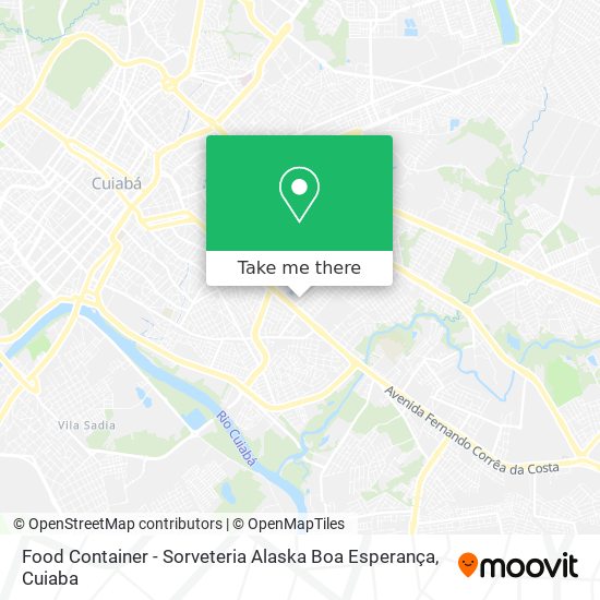 Food Container - Sorveteria Alaska Boa Esperança map