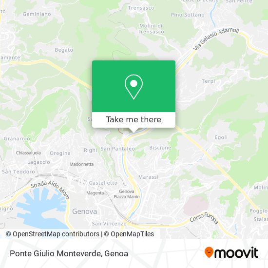 Ponte Giulio Monteverde map