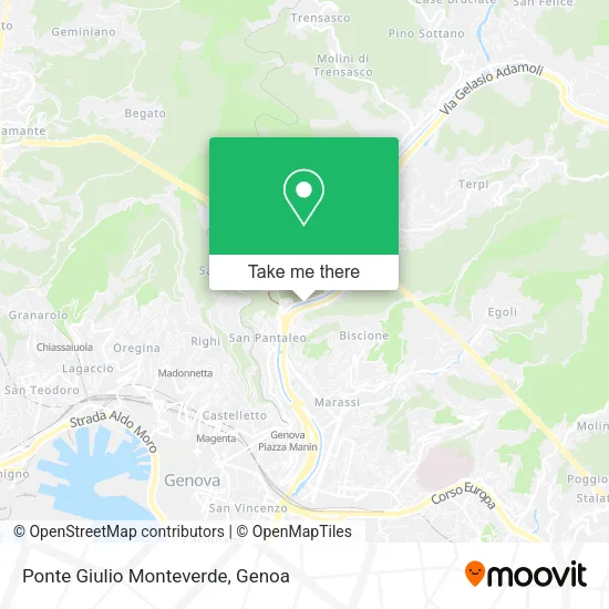 Ponte Giulio Monteverde map