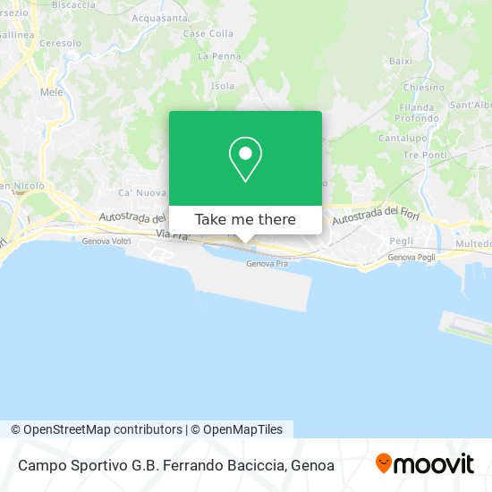 Campo Sportivo G.B. Ferrando Baciccia map
