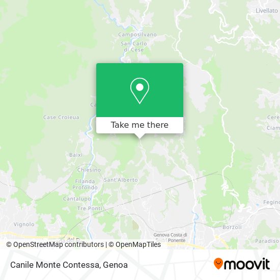 Canile Monte Contessa map