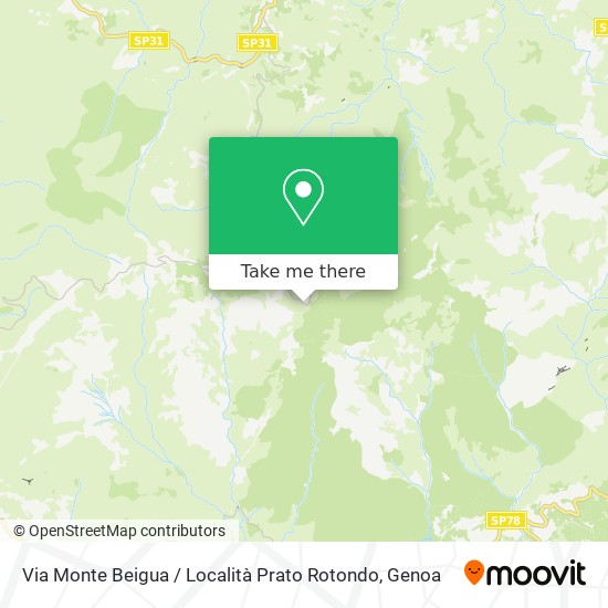 Via Monte Beigua / Località Prato Rotondo map