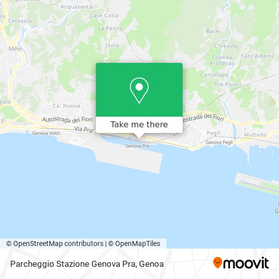 Parcheggio Stazione Genova Pra map