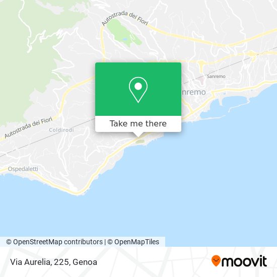 Via Aurelia, 225 map