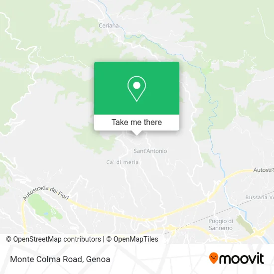 Monte Colma Road map