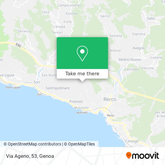 Via Ageno, 53 map