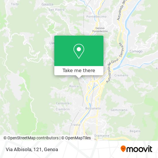 Via Albisola, 121 map