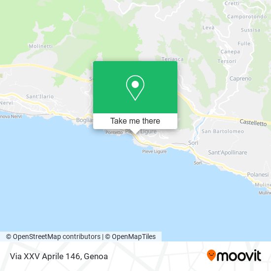 Via XXV Aprile  146 map