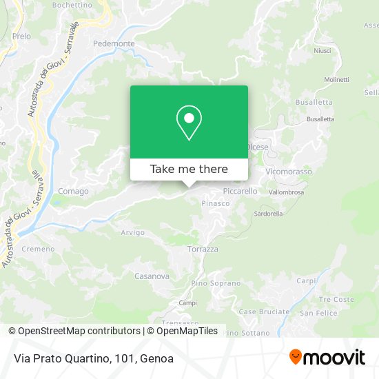 Via Prato Quartino, 101 map