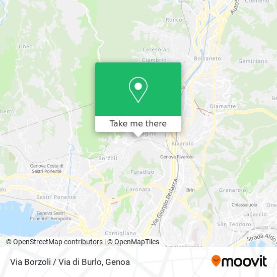 Via Borzoli / Via di Burlo map