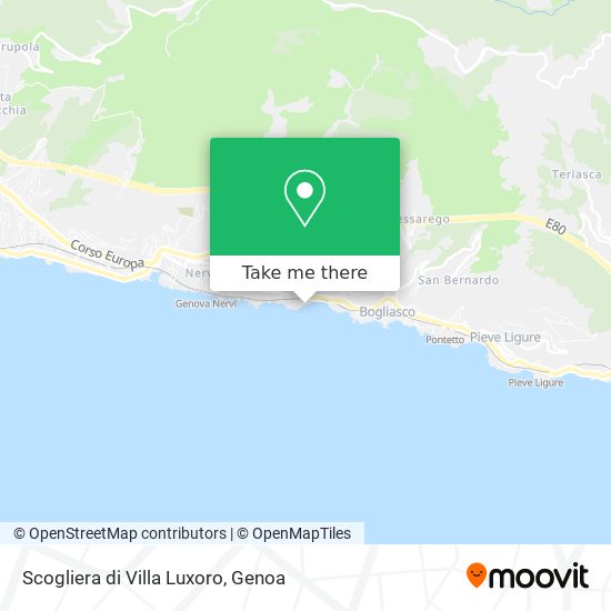 Scogliera di Villa Luxoro map