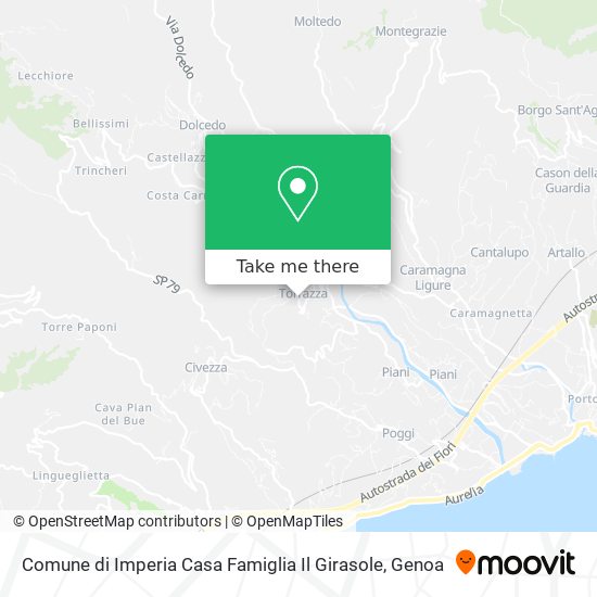 Comune di Imperia Casa Famiglia Il Girasole map