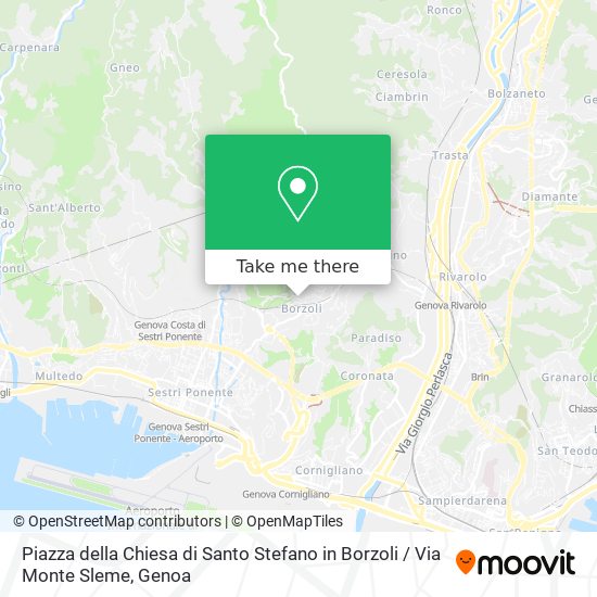 Piazza della Chiesa di Santo Stefano in Borzoli / Via Monte Sleme map