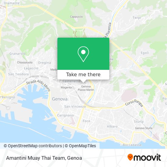 Amantini Muay Thai Team map