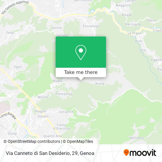 Via Canneto di San Desiderio, 29 map