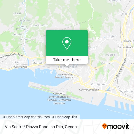 Via Sestri / Piazza Rosolino Pilo map