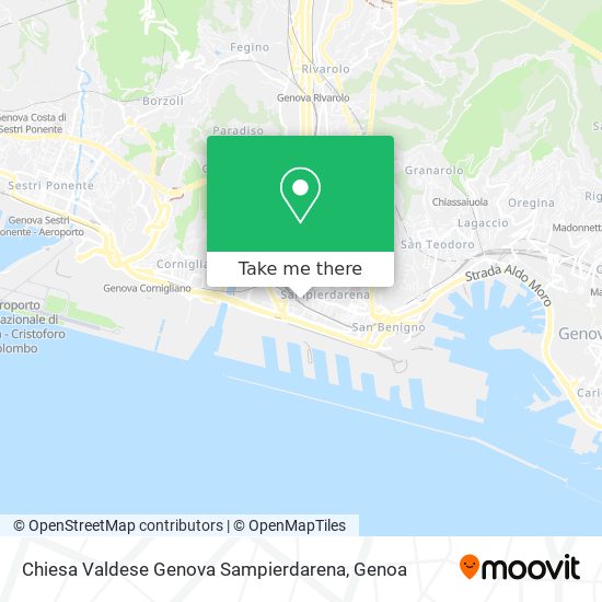 Chiesa Valdese Genova Sampierdarena map