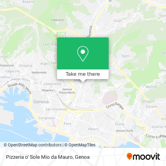Pizzeria o' Sole Mio da Mauro map