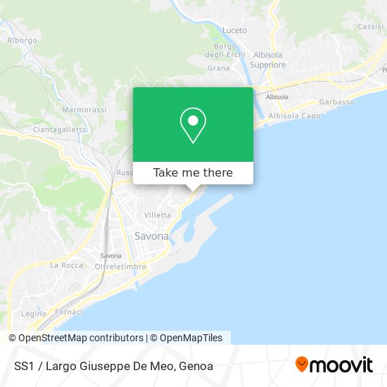 SS1 / Largo Giuseppe De Meo map