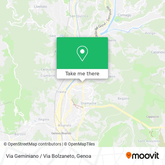 Via Geminiano / Via Bolzaneto map