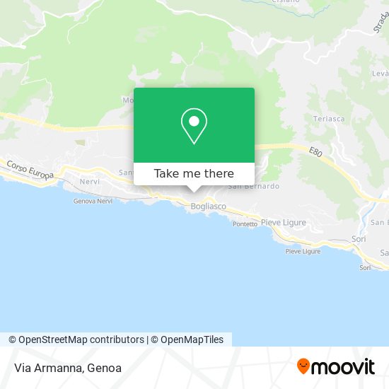 Via Armanna map