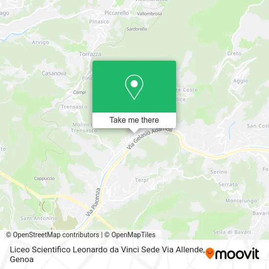 Liceo Scientifico Leonardo da Vinci Sede Via Allende map