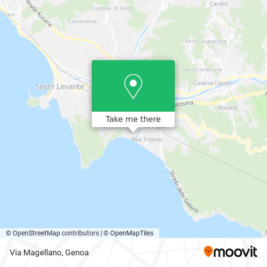 Via Magellano map