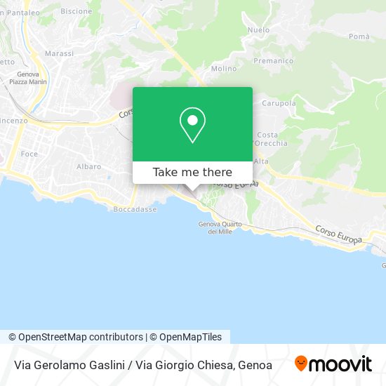 Via Gerolamo Gaslini / Via Giorgio Chiesa map