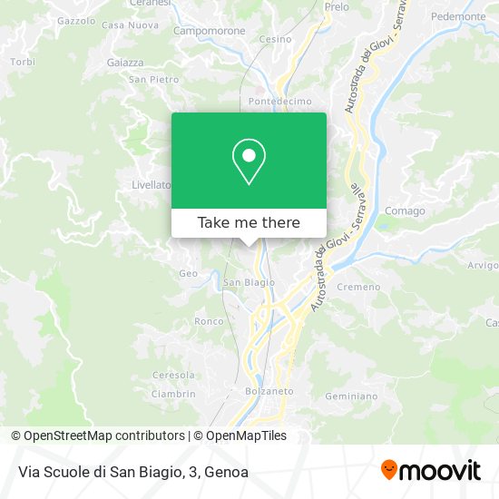Via Scuole di San Biagio, 3 map