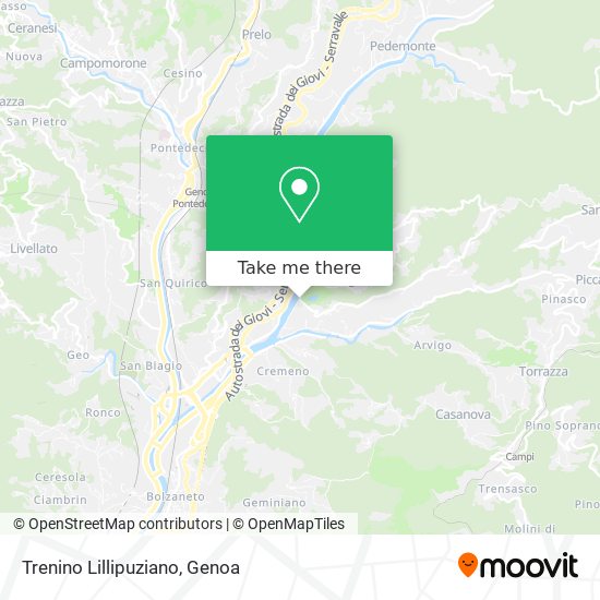 Trenino Lillipuziano map