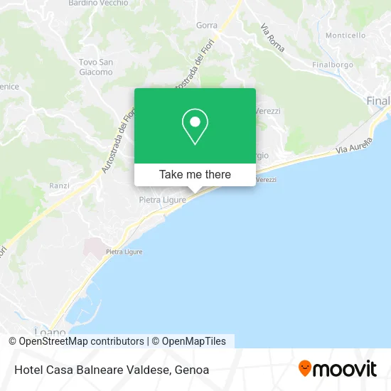 Hotel Casa Balneare Valdese map