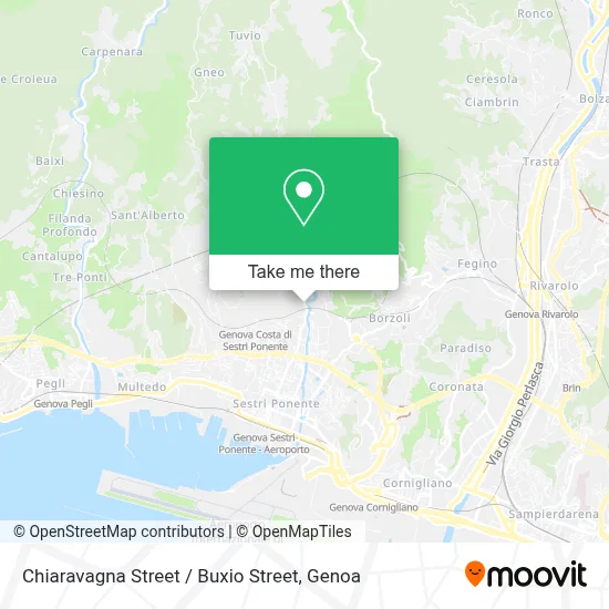 Chiaravagna Street / Buxio Street map