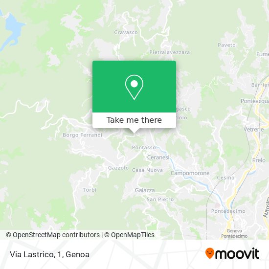 Via Lastrico, 1 map