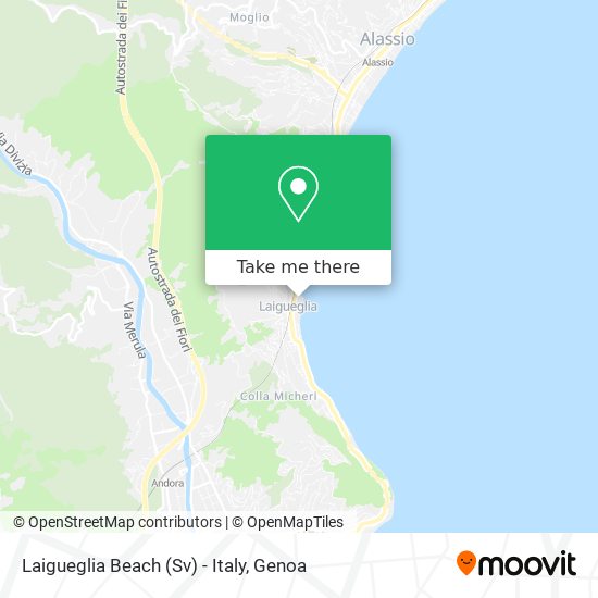 Laigueglia Beach (Sv) - Italy map