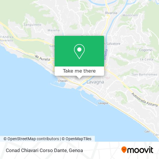 Conad Chiavari Corso Dante map