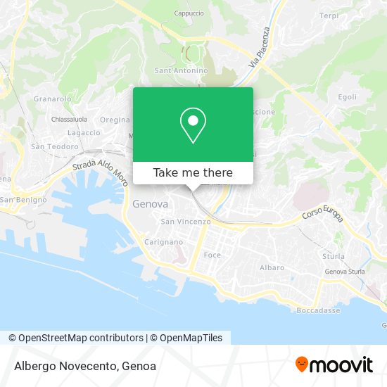 Albergo Novecento map