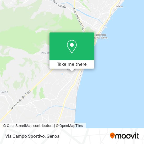 Via Campo Sportivo map