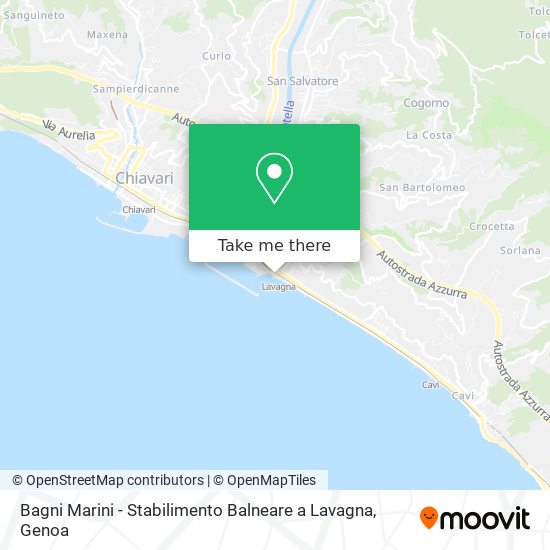 Bagni Marini - Stabilimento Balneare a Lavagna map