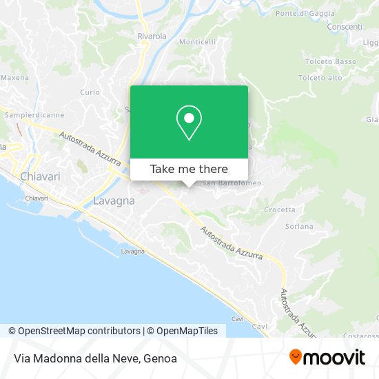 Via Madonna della Neve map
