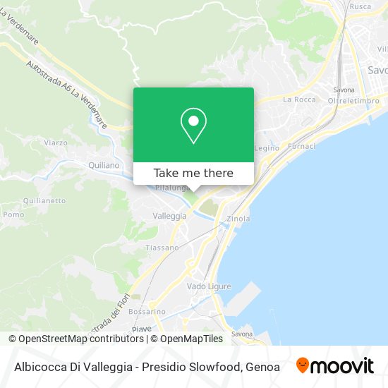 Albicocca Di Valleggia - Presidio Slowfood map